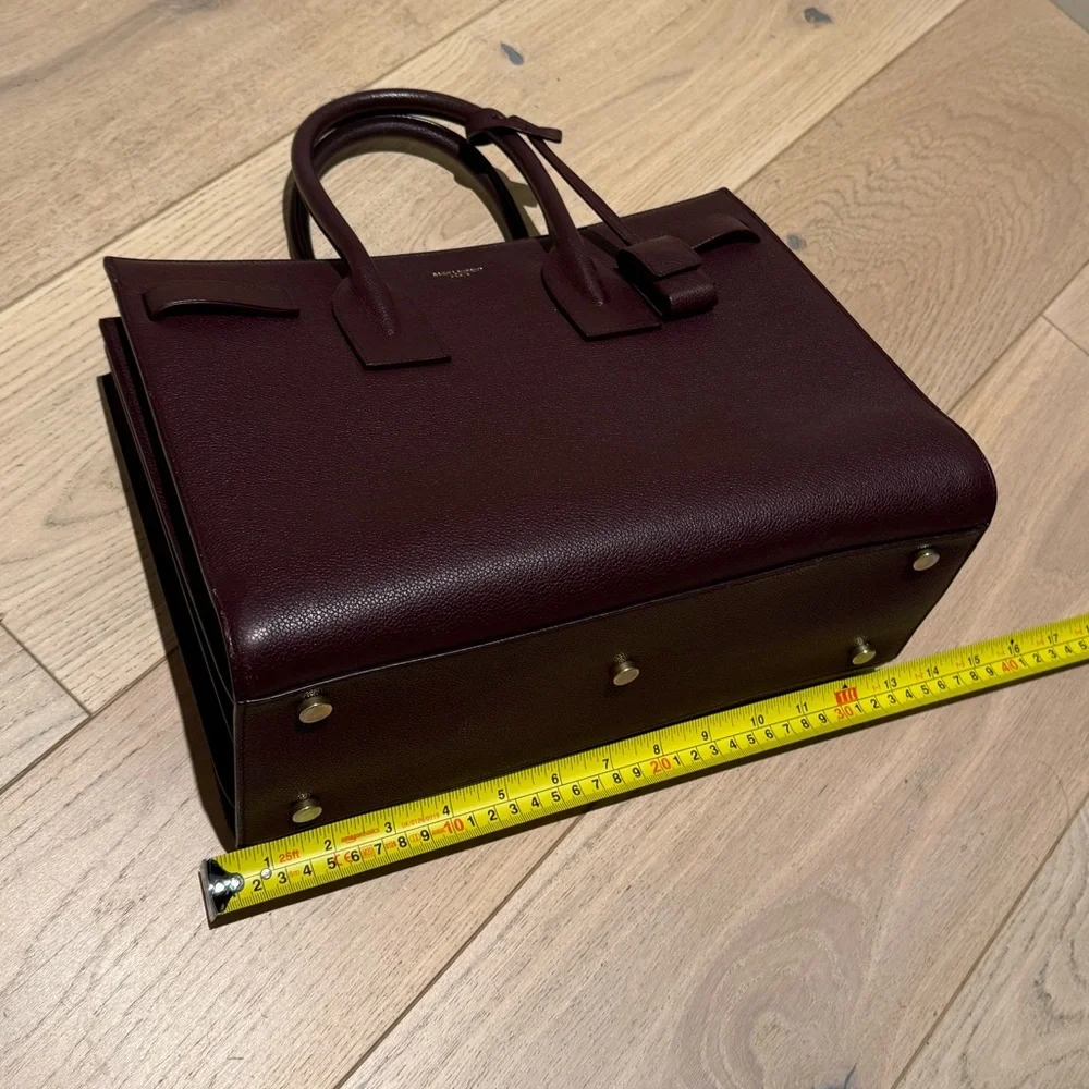 Saint Laurent Burgundy Baby Sac De Jour